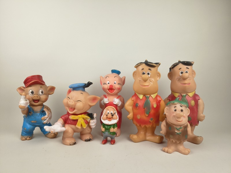Figuriner, plast bl.a. Fred Flinstone Ultra Produkts 1962