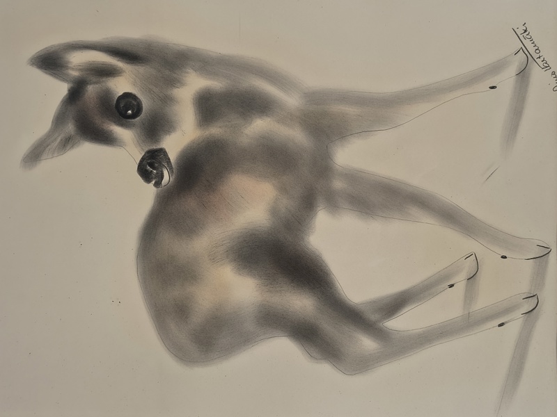 Teckning, Aino Vastamäki, signerad