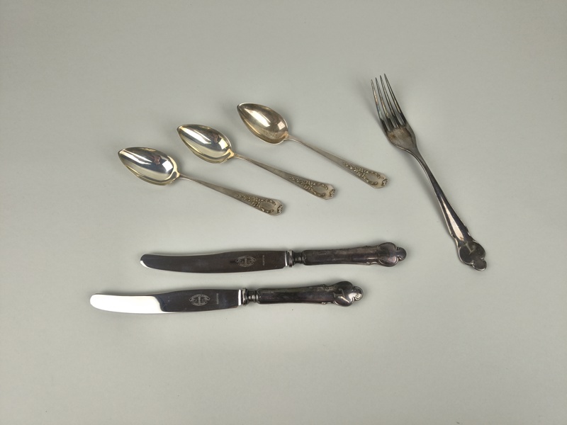Silverbestick, 6 delar