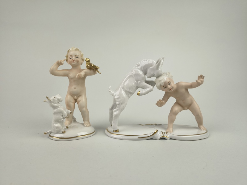 Figuriner 2 st bl.a. Shaubach Kunst