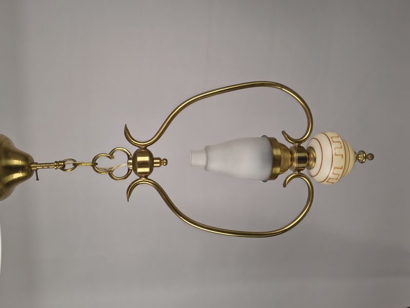 Taklampa, glas & mässing