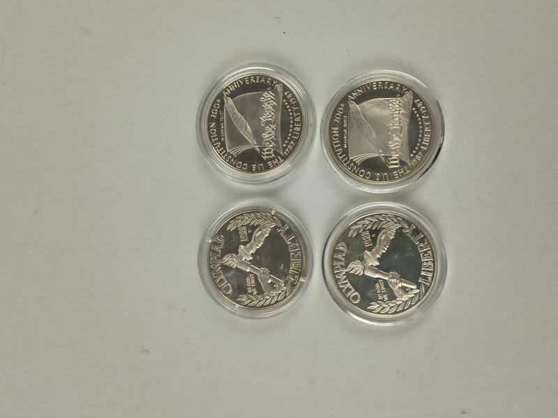 Jubileumsmynt Silver, 1 Dollar, 1988 & 1987