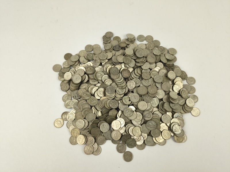 Silvermynt, 10 öre ca 860 st