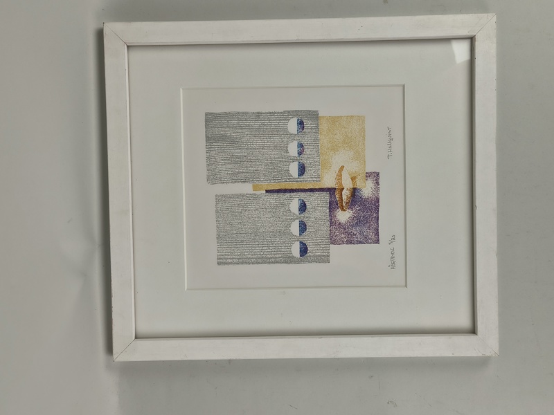 Färglitografi, T. Hallquist, signerad & numrerad