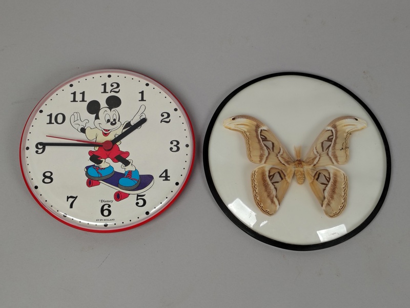 Väggklocka Disney & Fjärilstavla