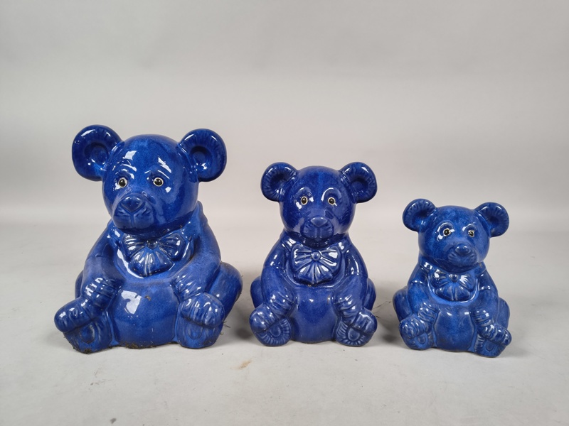 Trädgårdsfiguriner, 3 st