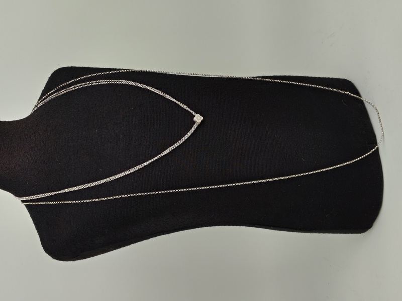 Silverlänkar/halsband 2 st
