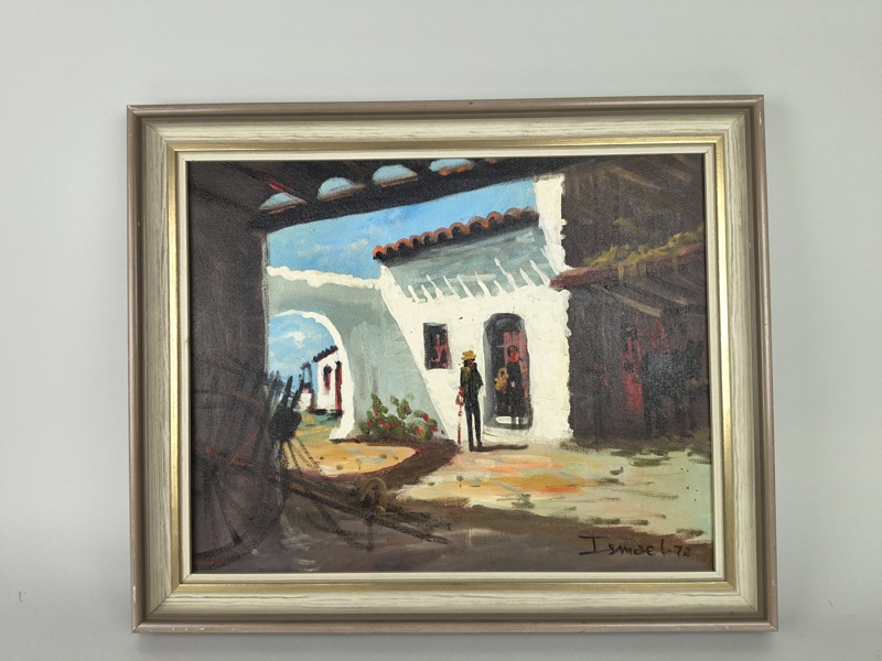 Olja på duk, signerad Ismael, oidentifierad konstnär