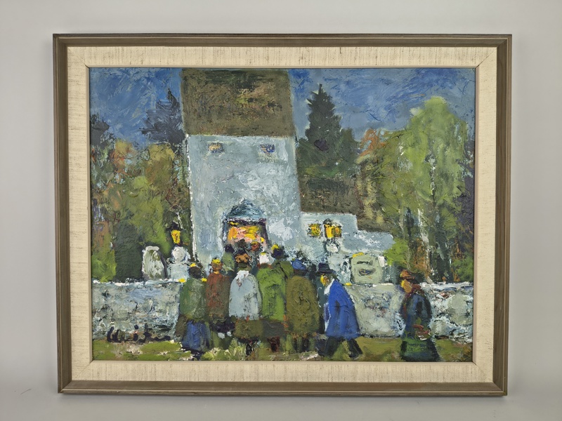 Olja på duk, Kai Christensen, signerad