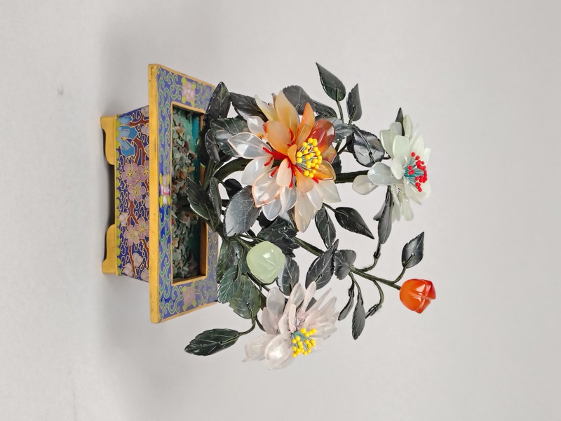 Dekorationsblommor, Sten & Cloisonné, Kina
