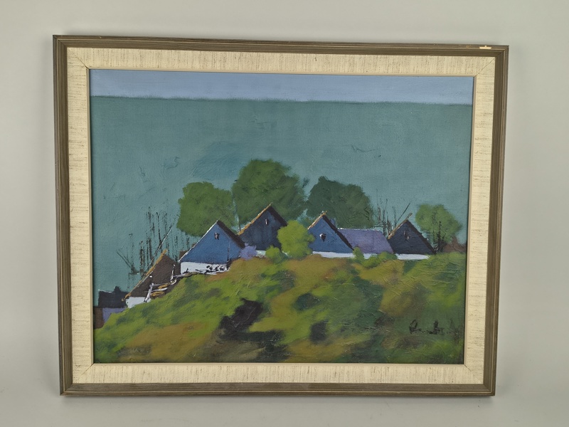 Olja på duk, signerad, oidentifierad konstnär