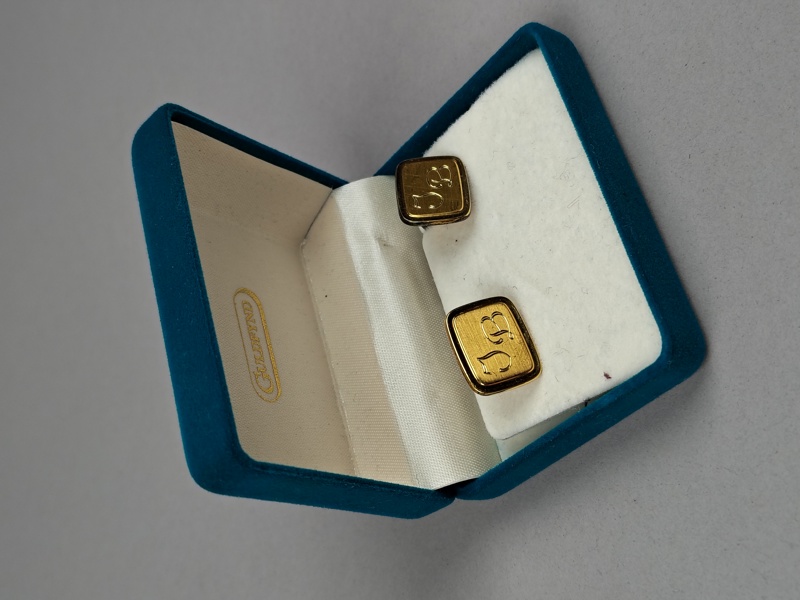 Manschettknappar, Silver Förgyllda