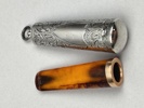 Cigarettmunstycke med Guldkant 9 k i Silver Etui, England