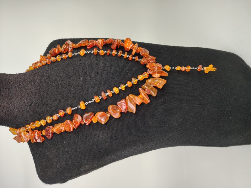 Halsband 2 st, Bärnsten