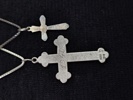 Halsband 2 st Silver med Korshänge