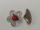 Broscher 4 st, Silver