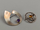 Broscher 4 st, Silver