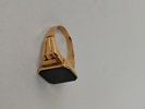 Klackring, 18k Guld Onyxsten