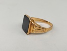 Klackring, 18k Guld Onyxsten