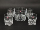Whiskeyglas & Ishink, "Gaissa" Tapio Wirkkala Iittala Finland, 5 delar