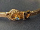 Armring, 18 k Guld, akvamarin, Art Deco