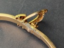 Armring, 18 k Guld, akvamarin, Art Deco