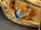Armring, 18 k Guld, akvamarin, Art Deco