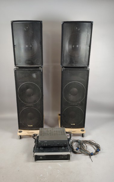 Musikanläggning/PA-Högtalare, NAD 324OPE/ Behringer Europower Ep 2500/Community MVP 215 HO