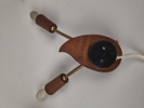 Vägglampett, 1960-tal teak & mässing