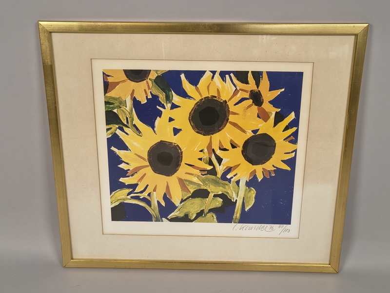 Färglitografi, Leif Kander, signerad