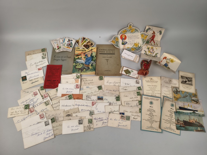 Parti diverse bl.a. Menykort Amerika Linjen, filmisar m.fl.