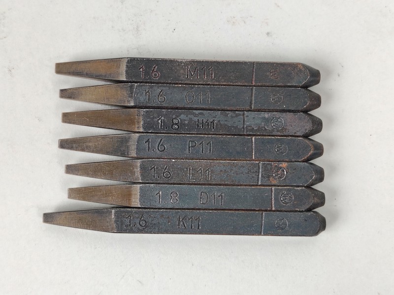 Punchverktyg, Årsstämplar för bl.a. Silver & tenn