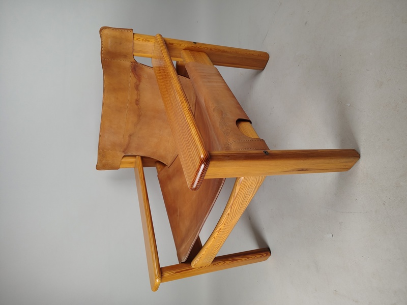 Fåtölj, "Natura" Karin Mobring IKEA 1970-tal, Furu & läder