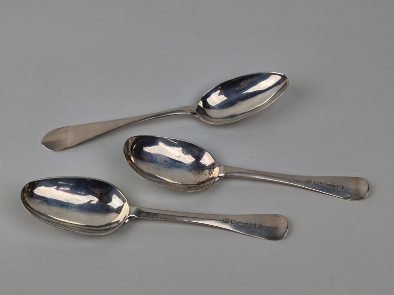 Matskedar, Silver 1700-tal, Petter Fastberg Ystad & Kristianstad