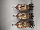 Bordslampor, 3 st, Ostindisk-stil, porslin