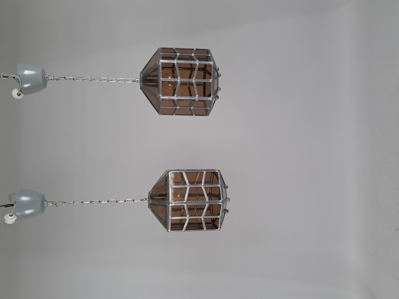 Taklampor, par, blyinfattat glas