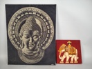 Textiltryck 2 st, Buddah