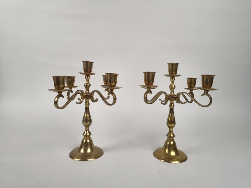 Ljusstakar 2 st, mässing