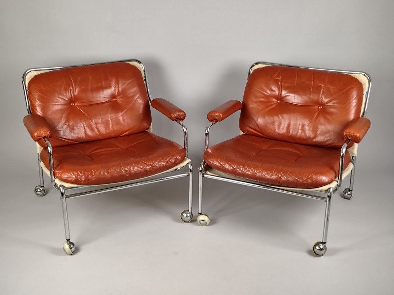 Fåtöljer, par "Eva" Pethrus Lindlöf, AB Lindlöfs möbler Lammult