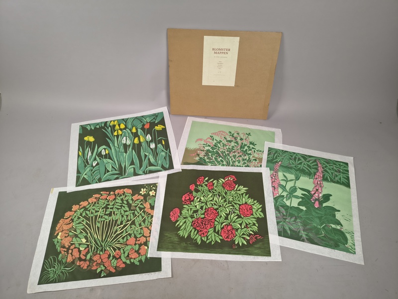 Färgträsnitt, "Blomstermappen" Sven Ljungberg 6 delar