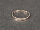 Ring 18 k Vitt Guld med diamant, 0,04 ct