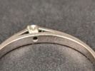 Ring 18 k Vitt Guld med diamant, 0,04 ct
