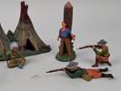 Leksaker / Figuriner, Elastolin, Cowboys & Indianer