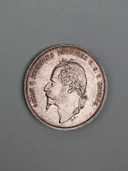Kastmynt, Oscar 1 Begravning 1859 Silver
