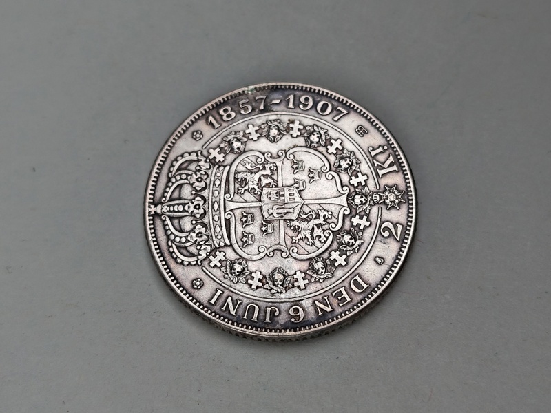 Mynt 2 kr, Oscar II & Sofia 197 Silver