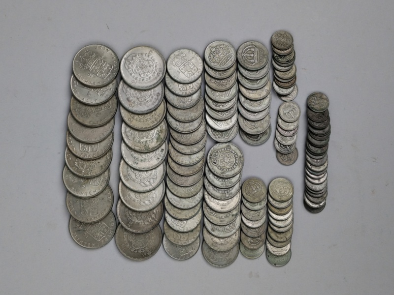 Silvermynt, 1 & 2 kr 40 %