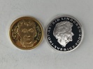 Mynt 2 st, Astrid Lindgren en i Silver 925