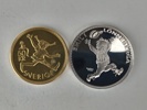 Mynt 2 st, Astrid Lindgren en i Silver 925