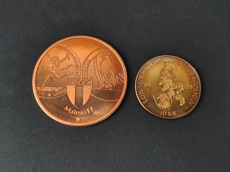 Medalj Malmö FF & lokalmynt Malmö