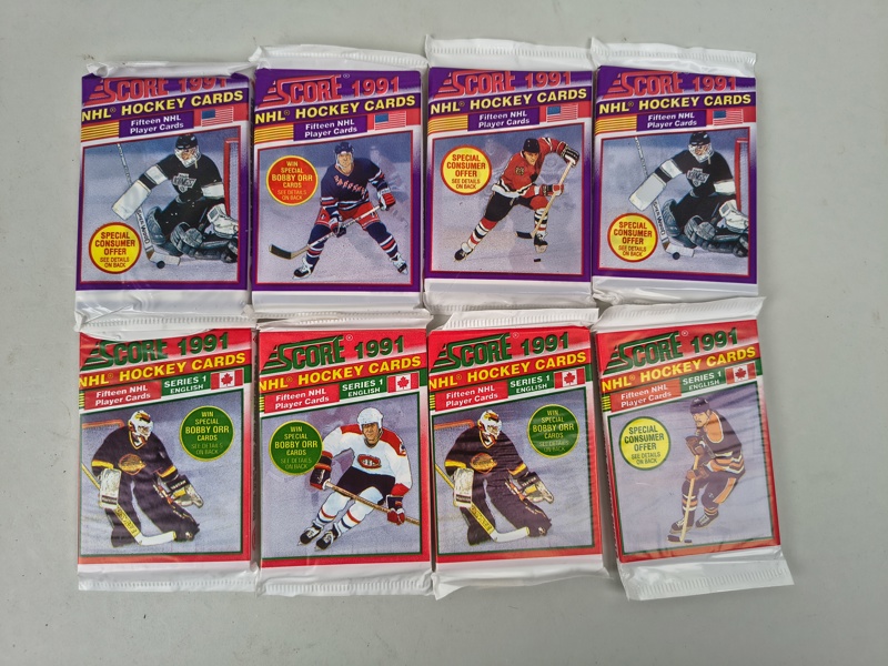 Hockeykort, NHL Score 1991, oöppnade